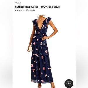 Aqua Floral Dress - Worn once / great for maternity!